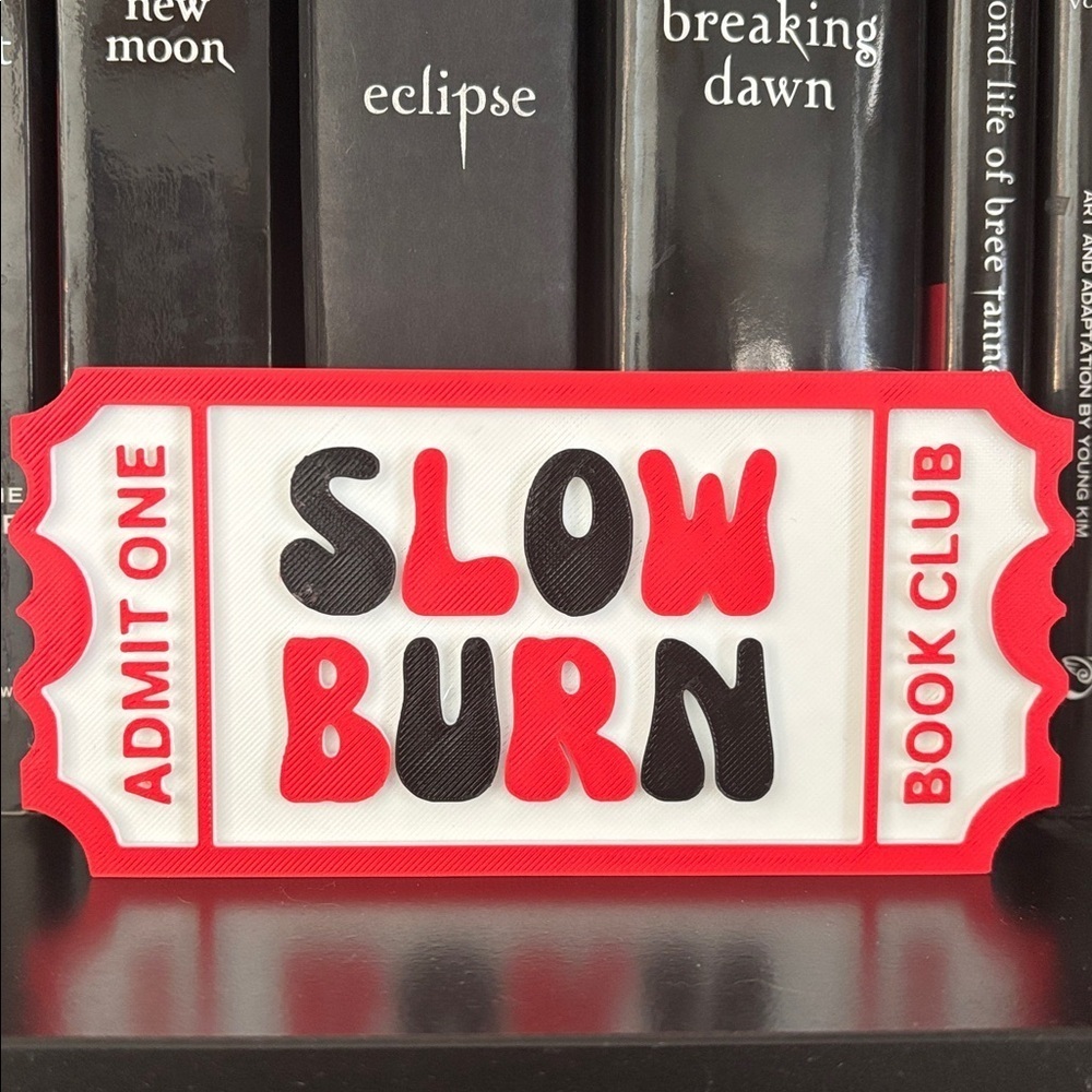 Slow Burn Book Club Ticket Shelf Decor 🎟️🔥💞 - Picture 1 of 2